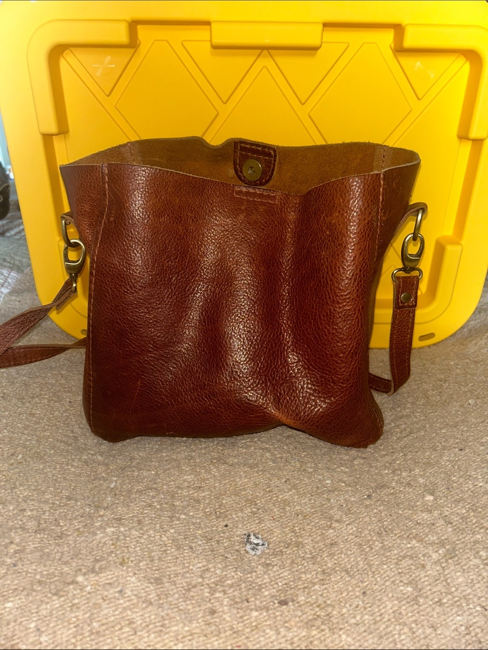 Classic Nutmeg Leather Crossbody Bag